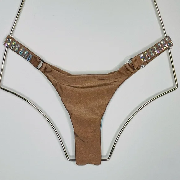 Beach Bunny Swimwear - Bikini Bottom & Square Rhinestones - New with tag - Large